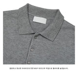 ローウォッシャブルボタンカラーニットウェア / Low Washable Button Collar Knitwear (9 colors)