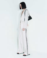 [REORDER] Pleated Logo-Tape Trousers _ White