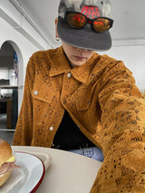 No.0026 HQ flocking trucker JK (3color)