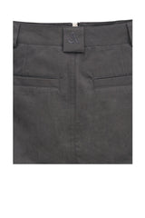 フロントポケットジップアップスカート / FRONT POCKET ZIP-UP SKIRT (CHARCOAL)