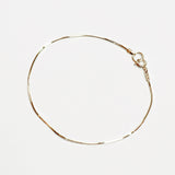 シルバーシンスネークチェーンアンクレット/silver thin snake chain anklet (14K gold plated / no spare chain)