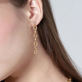 TWIST GOLD CHAIN EARRING (6618489946230)