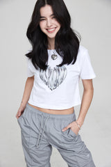 クロームハートクロップTシャツ / CHROME HEART CROP T-SHIRT WHITE