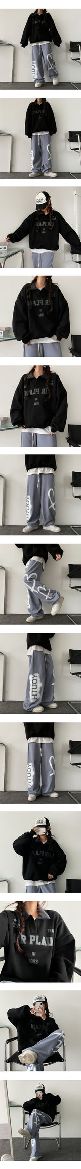 This Sun Heart Banding Training Wide Pants