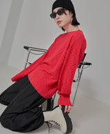 ビビットタイトルニット/vivid titled knit (4 color)