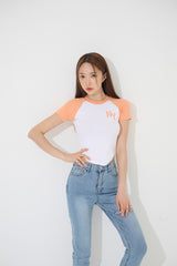 NNYラグランクロップTシャツ/TOP(9246) NNY Nagran Crop Tee