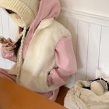 [BELLIDE MADE] Fleece wool vest.