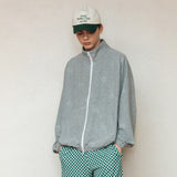 クラウンスムースジップアップ/CROWN SMOOTH ZIP-UP_GREY