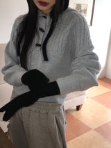 [5color] chewing long finger gloves