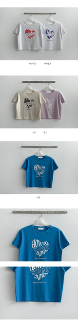 ハウトゥーハートクロップ半袖Tシャツ / How to Heart Crop Short Sleeve Tee