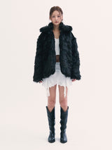 Popo fur jacket BLACK