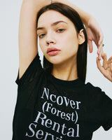 レンタルフォレストタイポクロップニット/RENTAL FOREST TYPO CROP KNIT-BLACK