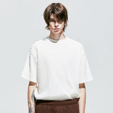 ジャカードニットTシャツ / jacquard knit t-shirt ivory