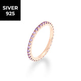 [S925]2㎜テニスリング/[S925] 2MM Violet Tennis Rilng (rosegold)