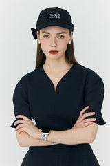 チューリップ シアサッカー ドレス / Tulip Seersucker Dress [Black]