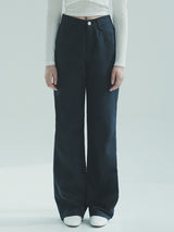 リネンワイドパンツ / W1010 LINEN WIDE PANTS_NAVY