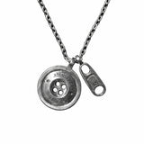 ボタンジップネックレス / BUTTON ZIPPER NECKLACE (SV925) (4525331153014)