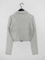 モモ2ウェイニットジップアップ / Momo 2 way knit zip-up (4color)
