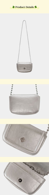 Poppy Chain Mini Bag_Silver