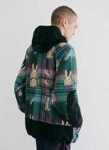 ロイヤルフリースフードジャケット / BSR2223FWJK105 ROYAL FLEECE HOODED JACKET BEAR RABBIT DARK CHECK