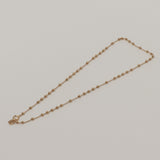 シルバーボールチェーンネックレス/SILVER BALL CHAIN NECKLACE(CHOKER) (925 silver+gold plated / basic)