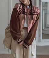 レシピセミクロップバーシティジャケット