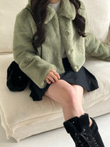 [MADE] Pudding Fur Jacket (Matcha Green)