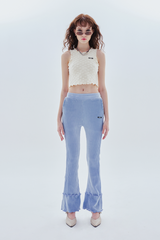 ウェーブブーツカットパンツ / wave bootscut pants_sky