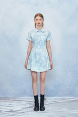 HIDE Tie Dye Denim Dress (Sky Blue) (6570969104502)