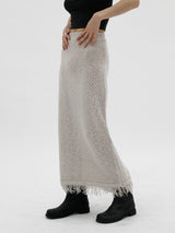 ニットフリンジスカート/Knitted fringe skirt (3color)