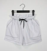 ステッチリネンショーツ/Stitched Linen Shorts (3color)