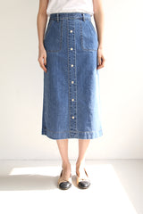 ローザデニムスカート / ROSA DENIM SK / H LINE SKIRT