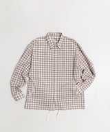 タータンチェックポケットシャツジャケット / TARTAN POCKET SHIRKET(SHIRTS JACKET)-LINEN PINK