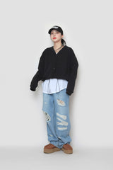 ビンテージワイドデニムパンツ/ vintage wide denim pants