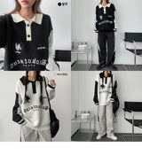 Duns Thick Boxy Coloring Collar Knitwear