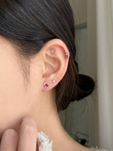 [5 set] red winter christmas piercing set