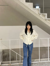 Lumiere string pintuck blouse 