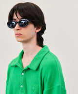 REON LOGO TERRY COTTON POLO (BLACK/BEIGE/GREEN)