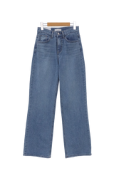 Mention napping light blue wide winter denim pants