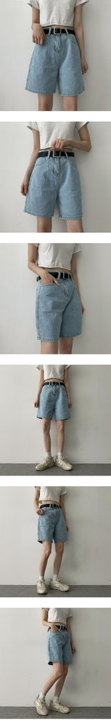 ニューウェルベルトハーフレングスデニムショーツ / Newell Belt Half-Length Denim Shorts