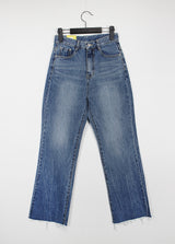 クラックジップアップストレートパンツ/no.3434 crack straight pants