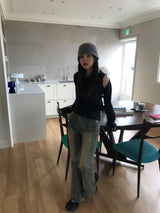 Reese boot-cut denim pants