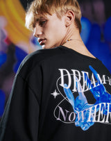 ドリームイズノーウェアオーバーサイズTシャツ/DREAM IS NOWHERE LS OVERSIZED T-SHIRT BLACK