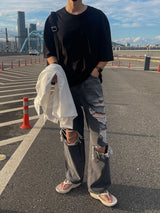 ビンテージワイドデニムパンツ
