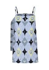 クローム アーガイル ベルト ドレス/ CHROME ARGYLE BELT DRESS (BLUE)