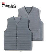 フリース&パディングベスト / [Riversible]Fleece & Padding Vest V2 Gray