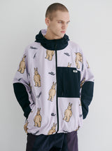 ロイヤルフリースフードジャケット / BSR2223FWJK102 ROYAL FLEECE HOODED JACKET BIG BEAR RABBIT PURPLE