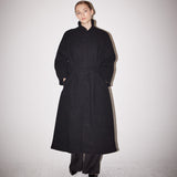 バルマカンボウクルコート / Balmacaan boucle coat black