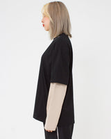 アシメレイヤードロングスリーブTシャツ / ASYMMETRY LAYERED L/S (4592270540918)