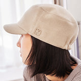 VA Square Stud Wool Bellboy Cap / Ivory